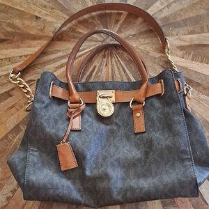 Brown and Black Designer Tote Bag